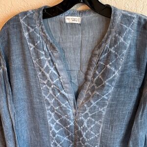 Blue Long Sleeve Dress